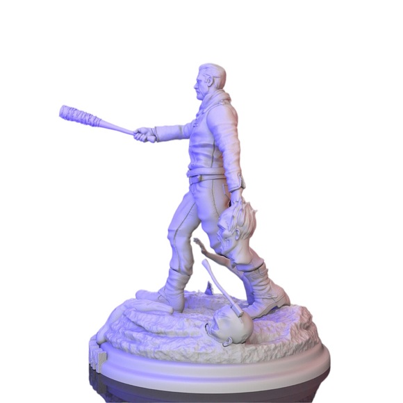 The Walking Dead Negan 3D Printed Model Unpainted Unassembled GK 1:8 Scale - Picture 6 of 7